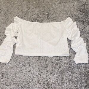 SHEIN White Off-Shoulder Blouse